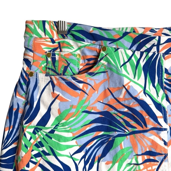 Hearts of Palm Lot of 2 Tropical Print Stretch Mini Skirts Skort Women’s 14P - Picture 8 of 10